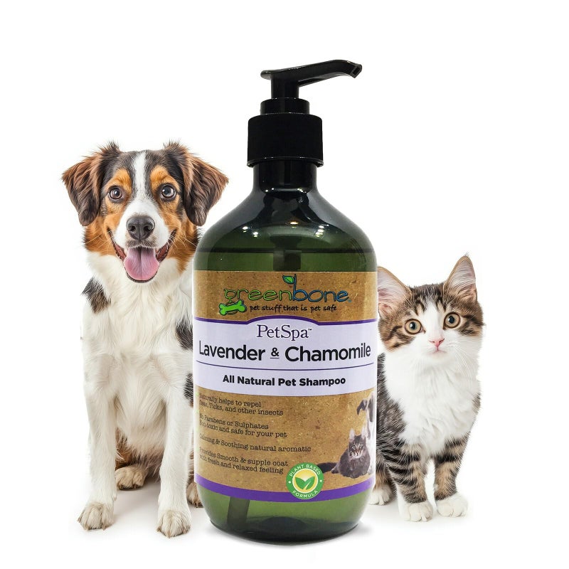 Greenbone Pet Spa All-Natural Plant-Based Shampoo - Lavendar & Chamomile - Calming & Soothing - Image 1